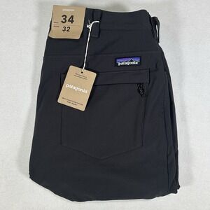 NWT Patagonia Men's Transit Traveler 5 Pockets Chino Pants Size 34x32 Ink Black